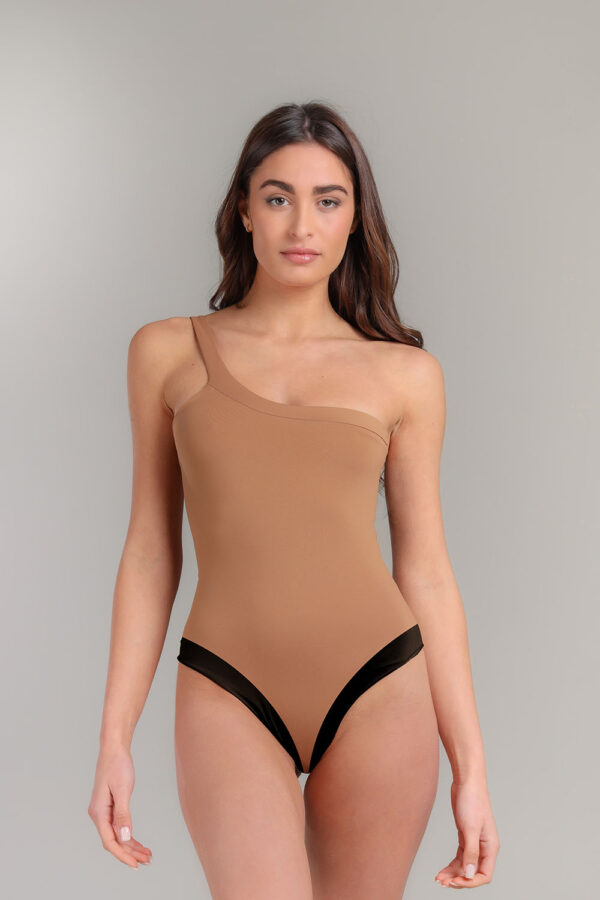 Costume intero monospalla Miss Carne